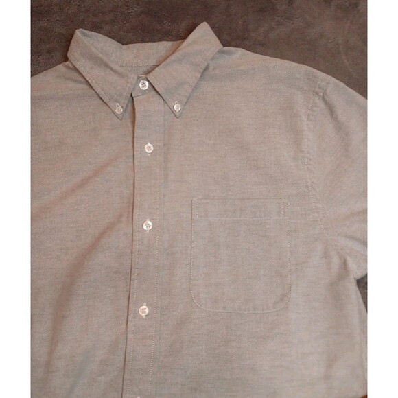 Mens Saddlebred Button Down Medium Shirt Gray Classic Fit - Picture 5 of 5